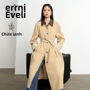 Eifini | Áo Khoác Trench Coat Nữ Thiết Kế Cổ Đối Lập