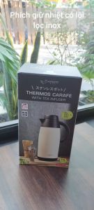Phích pha trà giữ nhiệt bình giữ nhiệt ấm giữ nhiệt 2 lớp inox có lõi lọc Kaiyo bảo hành 12 tháng