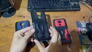 Casing Vivo Y28 4G New HardCase Armor Belt Clip Kick Standing Robot Terbaru