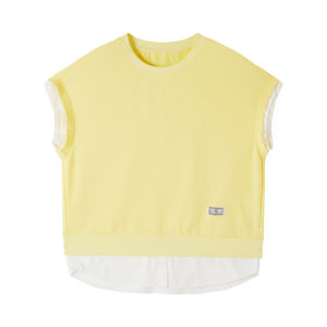 URLAZH | Lemon Yellow Loose Layered T-Shirt