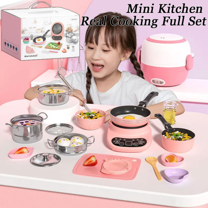 Mini Kitchen Real Cooking Full Set of Cooking Girl Small Kitchen