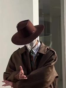 หมวกกันแดดชายหญิงฤดูร้อนกลางแจ้งคาวบอยตะวันตกเดินทางปีกใหญ่อัศวินวินเทจทิเบตขอบใหญ่ร่มแจ๊ส