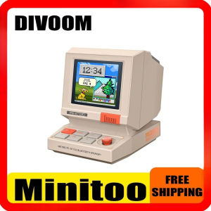 Divoom MiniToo Retro Bluetooth Speaker Portable Pixel Display Music Box Retro Computer Style Speaker Gift