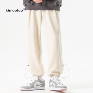 MMOPTOP2025 Summer Drawstring Loose Fit Trousers Hong Kong Style Solid Color Sports Sweatpants Trendy Brand Youth Popular