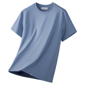 miiow | Mens Short Sleeve T-Shirt Ice Silk Cotton Feel Summer New Style MiiOW Cat Man Round Neck Basic Solid Color Top Thin Shirt