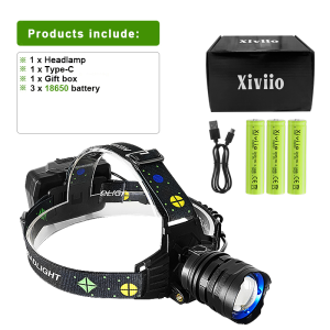 980000000LM Ultra Bright LED Headlamps USB Rechargeable Headlights Hight Power Head Torch for Outdoor Fishing Hunting Camping