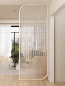 Modern Light Luxury Cream Style Partition Living Room Entrance Entrance Blocking Wash Basin Changhong Glass Screen Customization