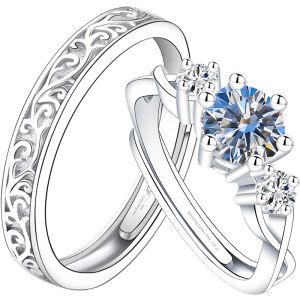 East Beauty | Proposal Wedding Ceremony Couple Rings 999 Silver