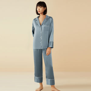 JINSANTA | Silk Wedding Couple Gifts Pajamas Red Home Clothes