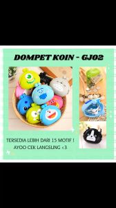 TYGJ02 Dompet Koin Silikon Karakter Anti Air Dompet Poket Pouch