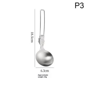 EELHOE | New Stainless Steel Folding Spatula Spoon Shovel Food Turner Fold Spoon Outdoor Camping BBQ Cooking Compact TablewareAcc