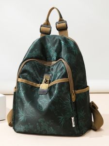 Trendy Oxford Cloth Backpack Large Capacity Ladies Fashionable Canvas Bag Bookbag Dual Shoulder Bag for Travel Commuting