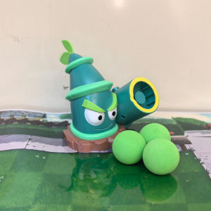 Single Shot Bamboo Soldier Toy Plant versus Zombie Interactive Shooting Boy Figure Collectible Model Realistic Simulation Doll