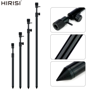 Hirisi 2Pcs Aluminium Carp Fishing Bank Sticks Set 4 Sizes Adjustable Rod Pod with Tapered Point for Bite Alarms and Buzz Bars