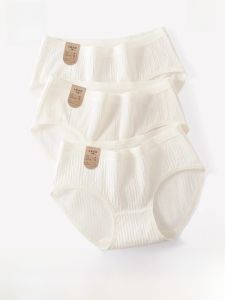 Quần lót nữ MiiOW cotton cạp vừa thoáng khí kháng khuẩn màu trắng