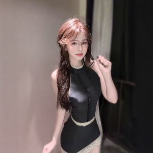 Trendy Korean Style Outfit Set Tank Top & Pencil Skirt