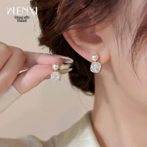 WENXI | Bông Tai Zircon Tinh Tế Độc Đáo