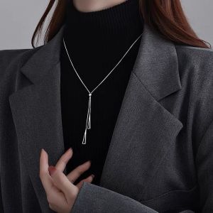 Elegant Long Necklace for Women 2025 New Style Luxury Minimalist Sweater Chain Autumn Winter Fashion Jewelry Accessory