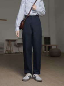 TongTongJia Womens Tailored Harlan Pencil Pants Thick Dry Quick Straight High Waist Commuter Style Seven/Nine Points Formal Trousers