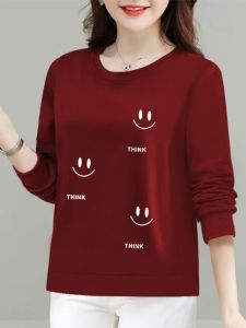 ทันสมัย หลวม คอกลมแขนยาว เสื้อสเว็ตเชิ้ต ผู้หญิง สไตล์เกาหลีใหม่ ฤดูใบไม้ผลิ ฤดูใบไม้ร่วง พรางหุ่น หลากหลาย สตรีทแวร์ เสื้อ