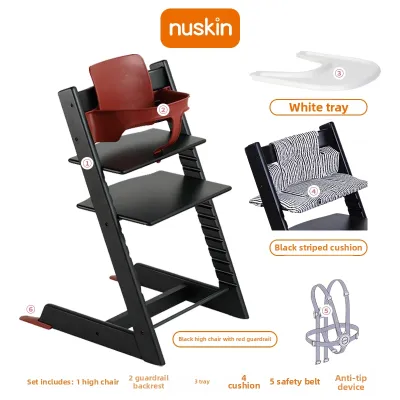 Nuskin | Baby Feeding Chair Learning Chair with Seat Pad and Safety Belt