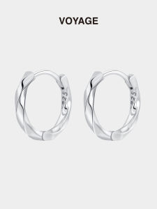 ต่างหูรูปวงกลม Mobius สำหรับผู้ชายและผู้หญิง ไม่ต้องถอดในช่วงนอน เครื่องประดับหูแบบสวมใส่สบาย แฟชั่นเกาหลี