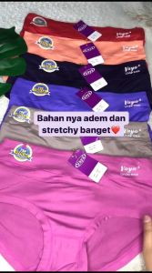 ISI 6 PCS CELANA DALAM WANITA VAYA art.323-CD CEWEK POLOS BAHAN CATTON