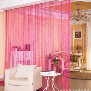 Silk Curtain Bedroom Decoration 1x2 Meters Silver Hanging Tassel Partition DIY Home Decoration银丝线帘隔断帘玄关装饰帘