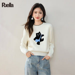 puella | Áo Sweater Phong Cách Kawaii Mèo Hoạt Hình Dành Cho Trẻ