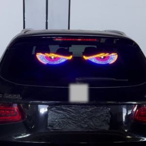 KEVANLY | Car Truck Devils Eye Hard Screen LED Matrix Pixel Panel Dynamic Flashing Animation Display Front Rear Windshield Warning Light