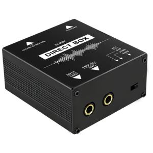 1CH Passive DI Unit XLR TRS Balanced Unbalanced Audio Signal Converter for Home Studio Recording System Pro