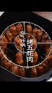 Rak Pemegang BBQ Stainless Steel Air Fryer Grill Household Meat Baking Barbecue Skewer Holder Rack