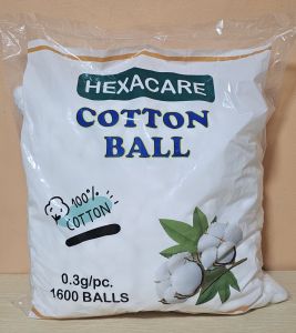 Cotton Balls 1600s/pack ( 100% cotton) by Hexacare