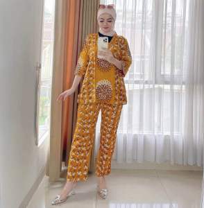 KD005 l SETELAN CELANA PANJANG PREMIUM DEWASA RAYON SUPER // CP BUSUI RESLITING // CELANA PANJANG BATIK CAP PEKALONGAN