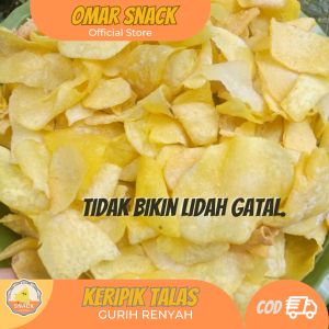 keripik talas original tidak bikin lidah gatal No MSG Cemilan Ringan Snack Kiloan JOGJA