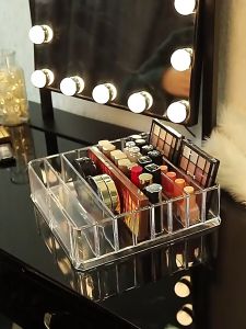 [SG] Cosmetic Foundation Powder Organizer Compact Cable Dividers Eyeshadow Acrylic holder Lipstick Storage Makeup