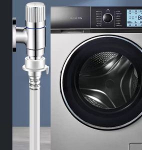 ก็อกน้ำต่อเครื่องซักผ้า สายต่อก็อกน้ำเข้าเครื่องซักผ้า ก็อกน้ำต่อสายยางเครื่องซักผ้า มีลิ้นปิดน้ำอัตโนมัติเมื่อสายยางหลุด