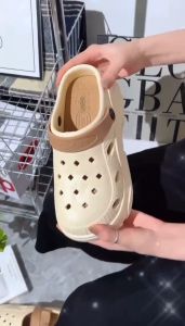 Sandal Baim Fuji Slip On Aksesoris 3D XOXO Bisa Lepas Pasang Tinggi 7CM EVA Rubber Sandal Selop Baim Wanita Import Polos Sol Tebal Tinggi EVA Rubber Anti Slip Sole