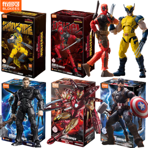 Original BLOKEES Deadpool  Wolverine X-Men Logan Winston Wilson Thor MK85 Captain America Action Figures Joint Mobility Toy Gift