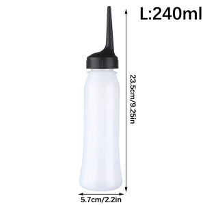 2-1PCS 120ml 240ml Plastic Salon Hair Color Applicator Bottles Scale Hairdressing Hair Dye Bottles Styling Accessories