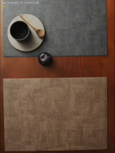 Rectangular Faux Leather Placemats Waterproof Heat-Resistant Double-Sided Dining Mats Nordic Home Decor
