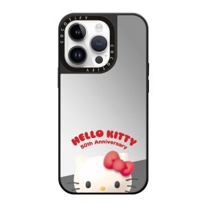 Adorable Kitty Cat Monitor Mirror iPhone Case Protective Fairy Style Compatible with Apple 15Pro 17Promax 16 17 Anti-Fall