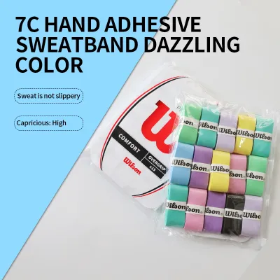 Wilson | 15pc wilson Tennis Racket Overgrip Badminton Racket Sweatband Adhesive PU Smooth Fishing Rod Handle Wrapped Grip Tennis Overgrip