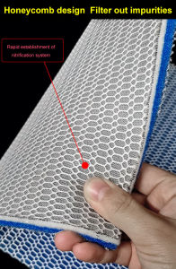 Fish Tank Filter Cotton Aquarium Filter Foam Cotton Reusable 8D Aquarium Fish Tank Filter Sponge No Glue Foam Biochemical Cotton