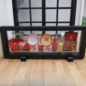 Miniature Wedding Celebration Plastic Model Kit Dower Goods Micro Scene Ornaments Toy for Home Living Room Decoration