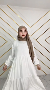 Stain MIdi Dress bahan rayon twill premium adem dan tidak busui friendly