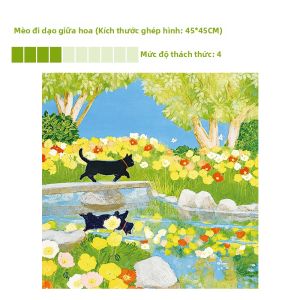 MAODETIANKONGZHICHENG | Bộ Ghép Hình Mèo Chữa Lành Cao Cấp 500 Miếng