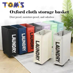 Laundry baskets big size laundry basket with wheels with cover for baby set flodable basket storage organizer waterproof laundry basket aesthetic minimalist heavy duty with handle dirty clothes basket storage supplies rolling slim laundry home organizer