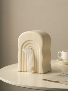 Creamy Style Napkin Holder Living Room High End Luxury Coffee Table Desktop Napkin Storage Box Creative High Aesthetic Value Pull out Paper Box