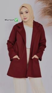 Blazer Wanita Kerja Formal Blazer Kantor Wanita Scuba Outer Jas Wanita